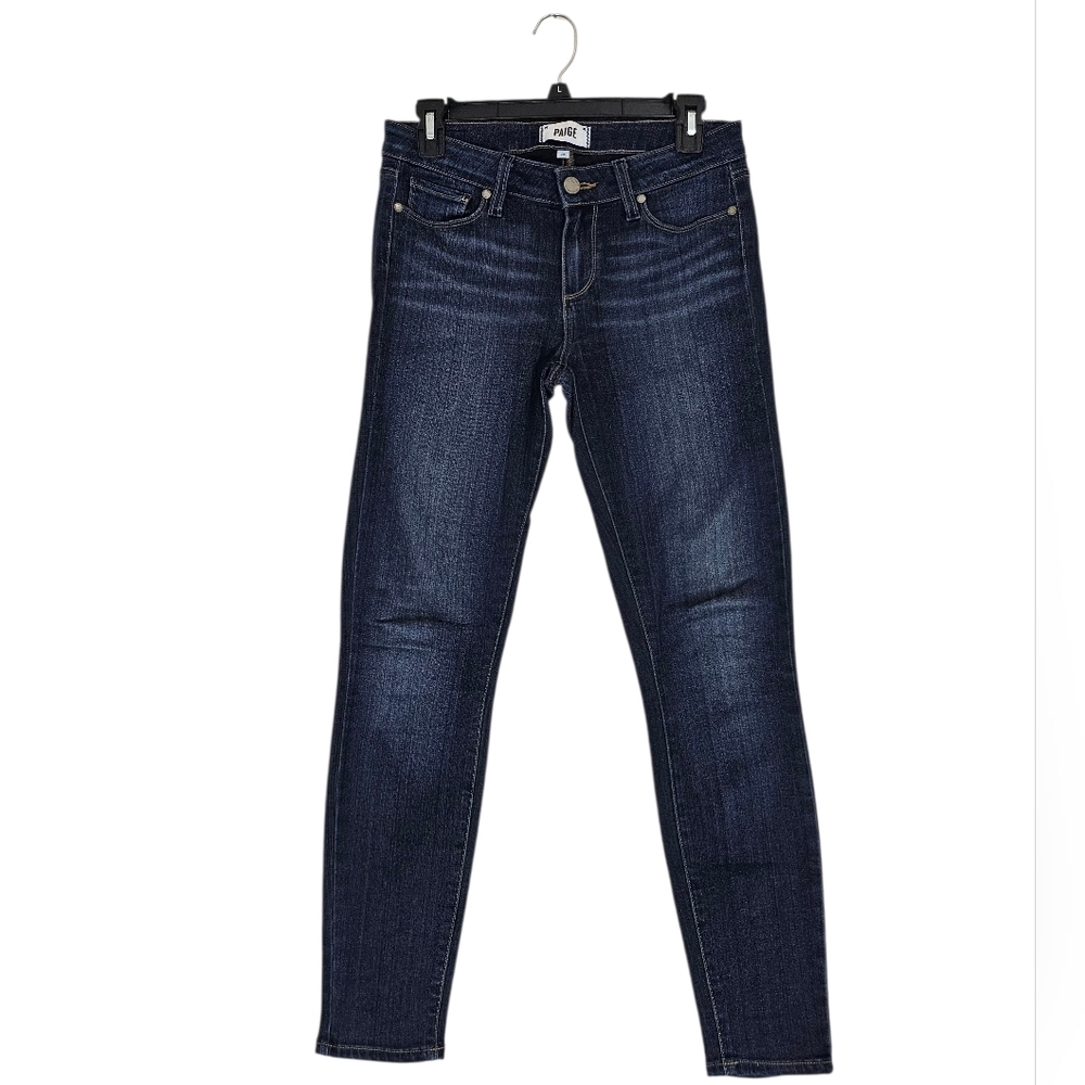 Paige Verdugo Ankle Mid Rise Skinny Dark Blue Jeans 28 Preowned‎
